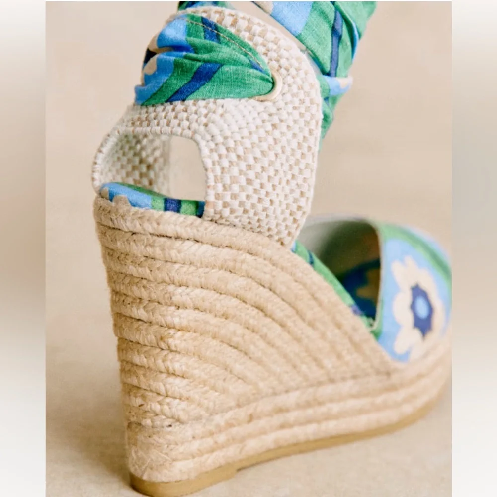 Super RARE-SÉZANE X MOMONÌ TANIA HIGH wedge ESPADRILLES heels